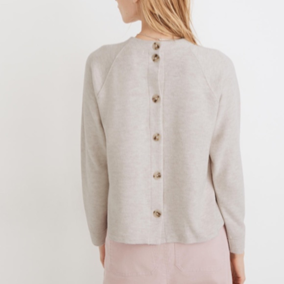 Madewell Tops - Madewell Re)sourced Plush Mockneck Button-Back Top